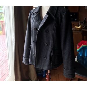 Women Old Navy wool blend dark grey / charcoal coat size M
